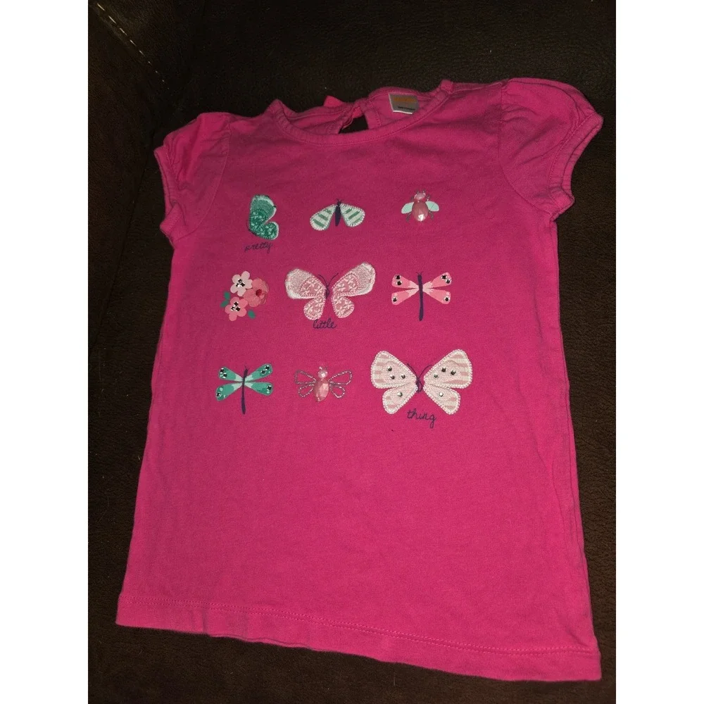 Gymboree island hopper pink butterfly top and shorts size 6